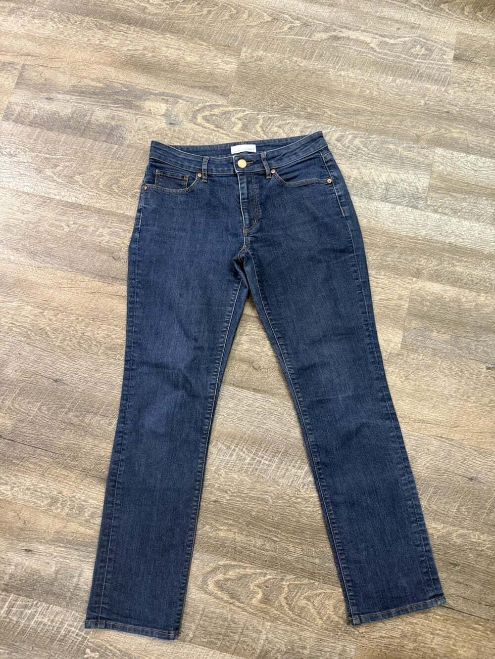 Women's Ann Taylor Loft Curvy Straight Dark Wash Jeans 28/6 Great Condition